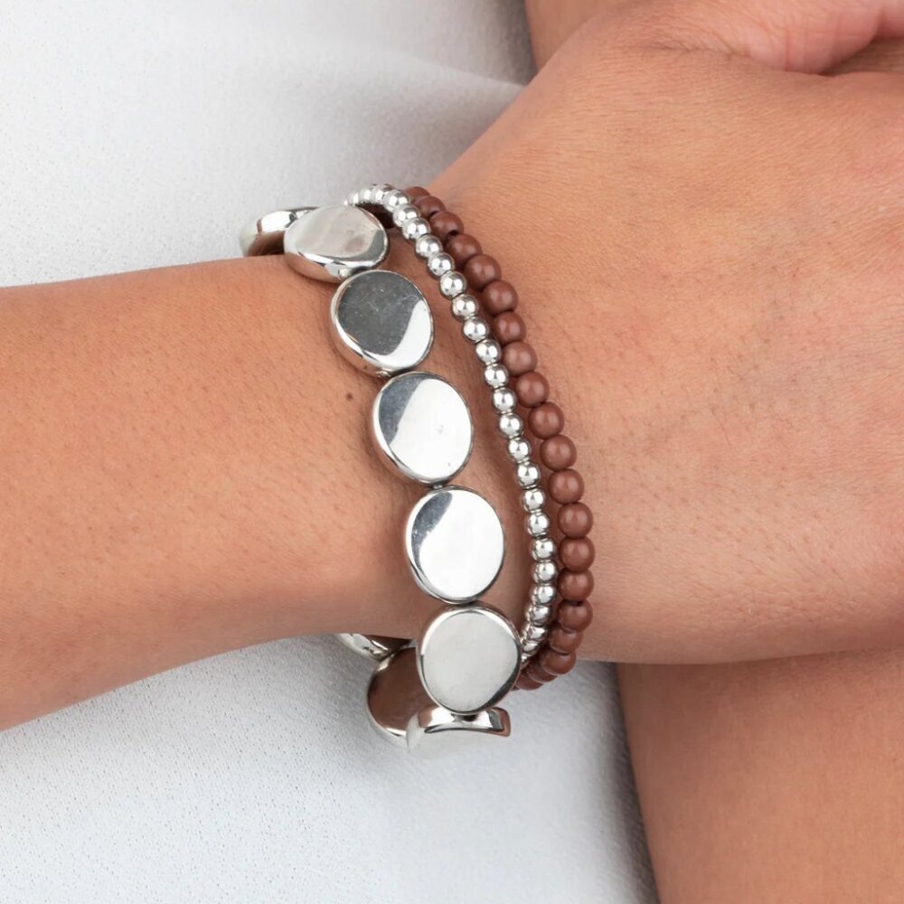 Paparazzi Jewelry Accessories - Beyond The Basics - Brown Bracelet - Vintage